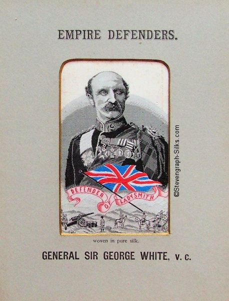 Portrait of General Sir George White, with title Empire Defenders