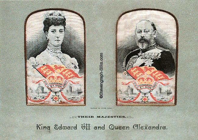 Portraits of Her Majesty Queen Alexandra and His Majesty King Edward VII, on same card mount