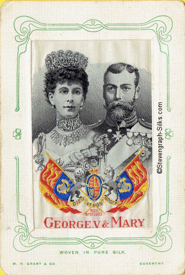 colour image of His Majesty King George V and Queen Mary