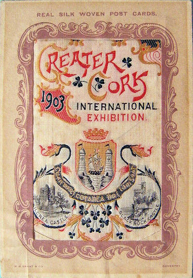 silk postcards with title words