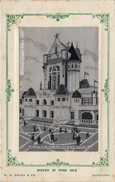 silk postcard image of the exhibition building