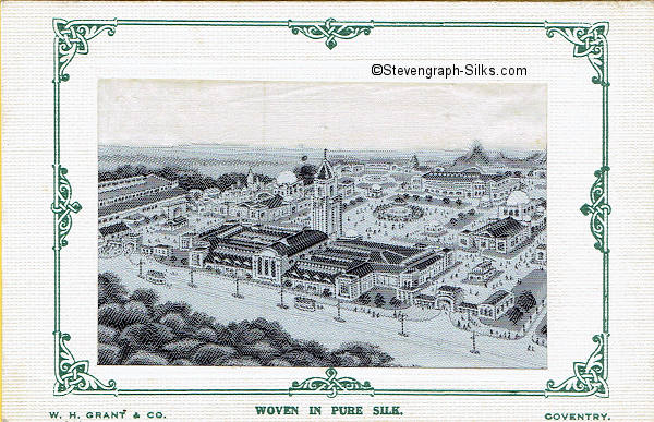 silk postcard image of the exhibition site, but no title