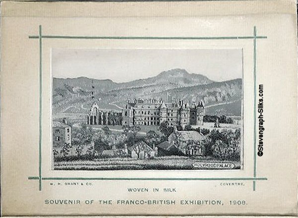 Image of Holyrood Palace, in a Franco-British large card matt