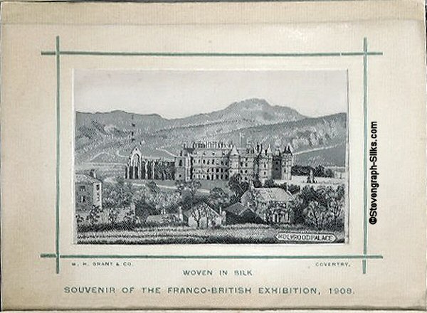 Image of Holyrood Palace, in a Franco-British large card matt