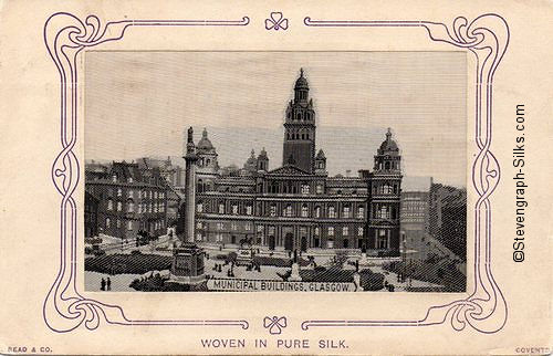 same image of the Municipal Buildings in Glasgow, but with A. Read & Co. credit