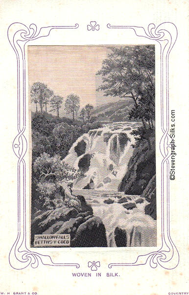 Image of waterfall in woodland scene