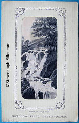 image of waterfall in woodland scene