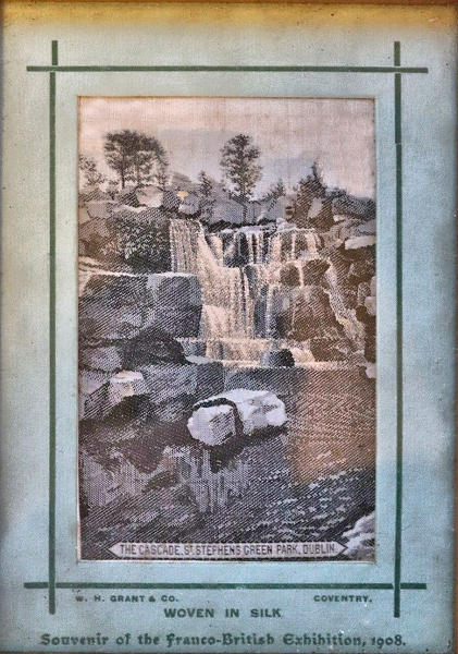 Black and white silk image of cascading waterfall