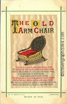 image of an old armchair, with words of verse below