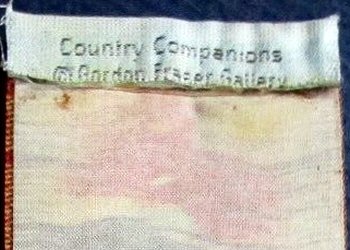 Gordon Fraser copyright notice woven on the reverse top turn-over of this bookmark