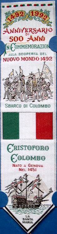 J & J Cash woven bookmark, with title words and words of a verse, all in italian