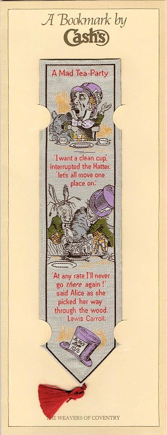 Cash's woven bookmark with woven title words