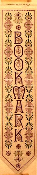 J & J Cash woven bookmark, with word, Bookmark
