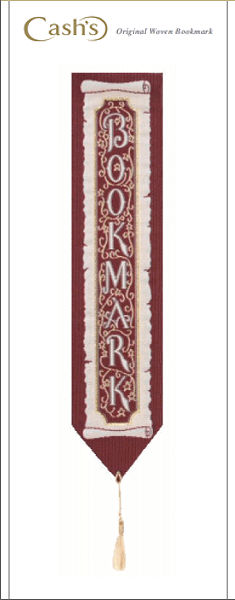 J & J Cash woven bookmark, with word, Bookmark