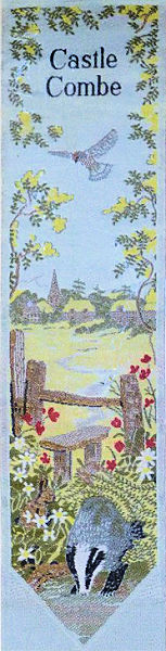 Cash's woven bookmark with woven title words