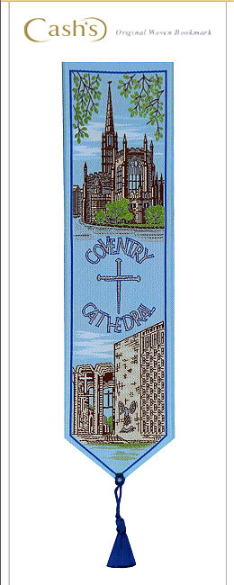 more recent J & J Cash woven bookmark, with COVENTRY CATHEDRAL title word