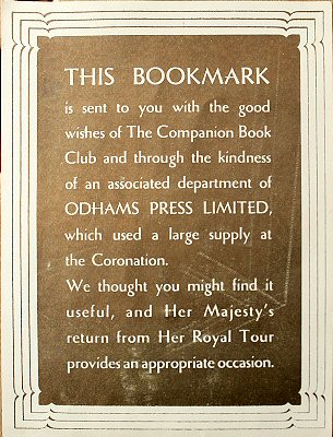 back cover of The Companion Book Club folder