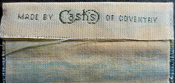 reverse view of this bookmark, with CASH'S woven name