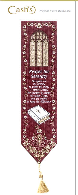 J & J Cash woven bookmark, with words of a prayer