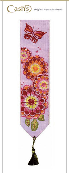 J & J Cash woven bookmark, with no words, but titled: CAMELIA
