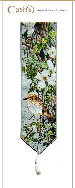 J & J Cash woven bookmark, with no words, but titled: FLYCATCHER