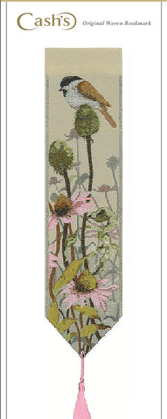 J & J Cash woven bookmark, with no words, but titled: WILLOW TIT