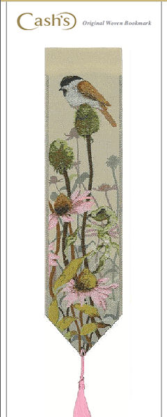 J & J Cash woven bookmark, with no words, but titled: WILLOW TIT