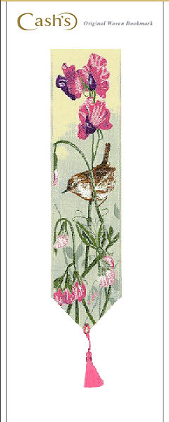 J & J Cash woven bookmark, with no words, but titled: WREN