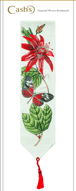 J & J Cash woven bookmark, with no words, but titled: MELPOMENE butterfly