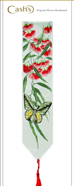 J & J Cash woven bookmark, with no words, but titled: PRIAMUS butterfly