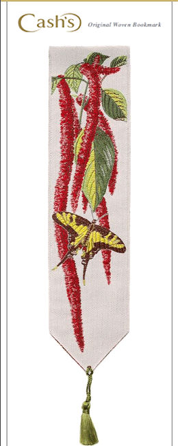 J & J Cash woven bookmark, with no words, but titled: SWALLOW TAIL butterfly