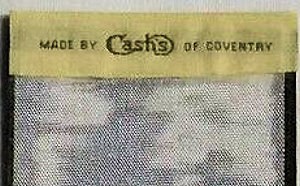 J & J Cash logo woven on reverse top turnover of this bookmark