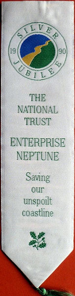 J & J Cash woven bookmark, with title words