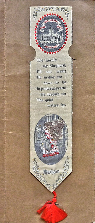 J & J Cash woven bookmark, with words of The Lord's my Shepherd