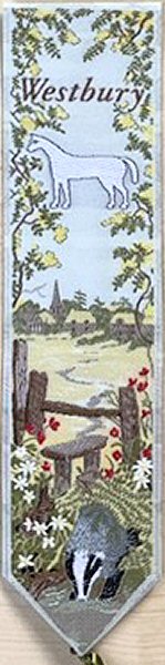 Cash's woven bookmark with woven title words