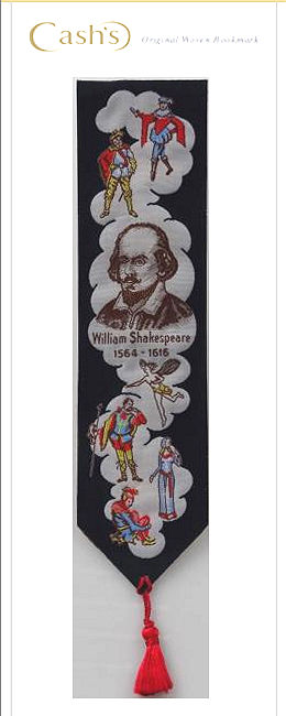 J & J Cash woven bookmark, with title words