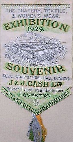 J & J Cash woven bookmark, with title words