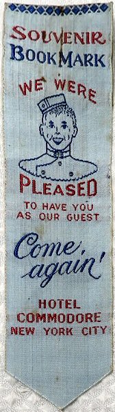 J & J Cash USA woven bookmark, with title words