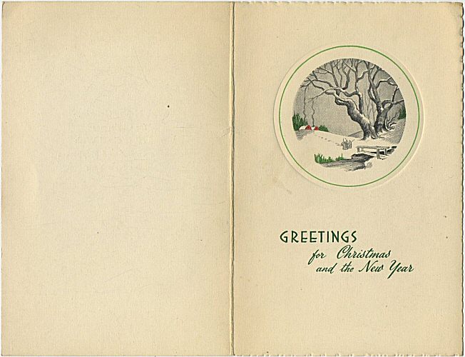 J & J Cash's 1957 own Christmas card