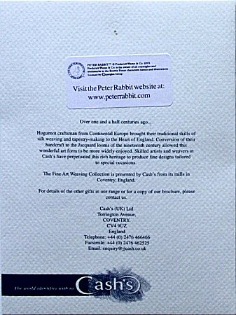 printing on the reverse of this card