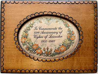 J & J Cash wooden box STYLE 4, with insert of woven words