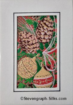 J & J Cash christmas gift tag card with woven center