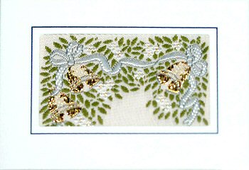 J & J Cash gift tag card with woven center