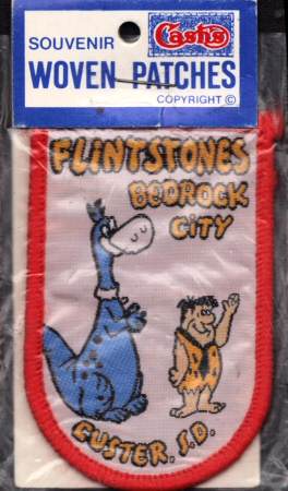 J & J Cash woven saw-on label with words: I (heart) N Y