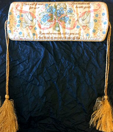 view of Love Letter holder with silk ties