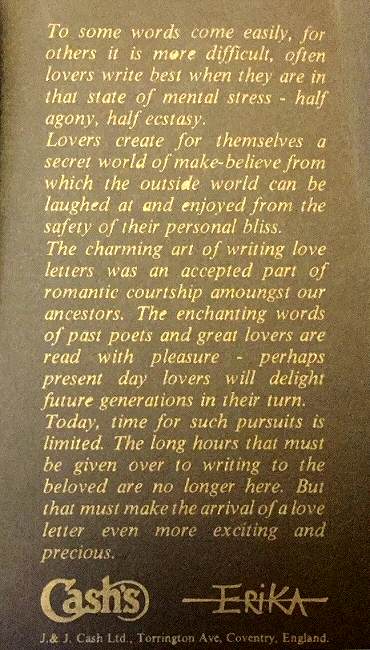 leaflet accompanying this woven holder