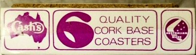 printing on back of the pack containing these six coasters, with the printed J & J Cash Australian name and address