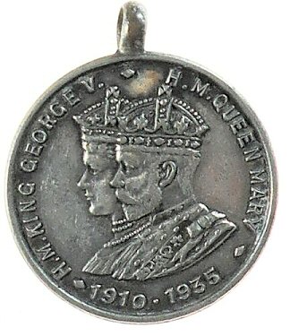 front view of J & J Cash George V Jubilee medal