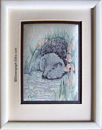 J & J Cash woven picture with image of a Harvest Mouse