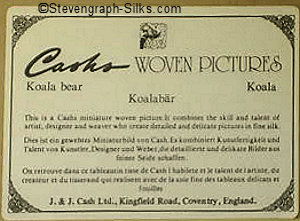 back label of this woven Cash's picture